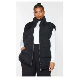 Women's Plus Size Black Puffer Vest UK XXL US (18/20)